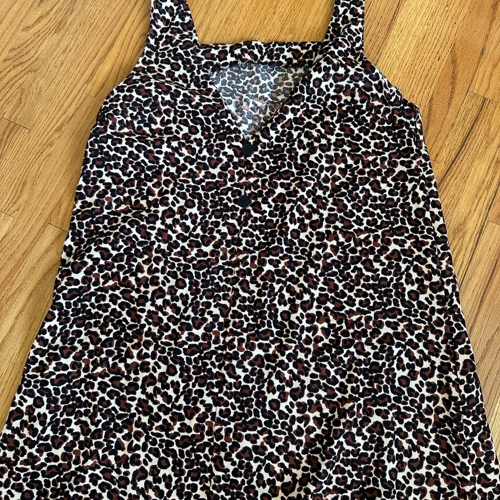 Leopard Print Sleeveless Dress